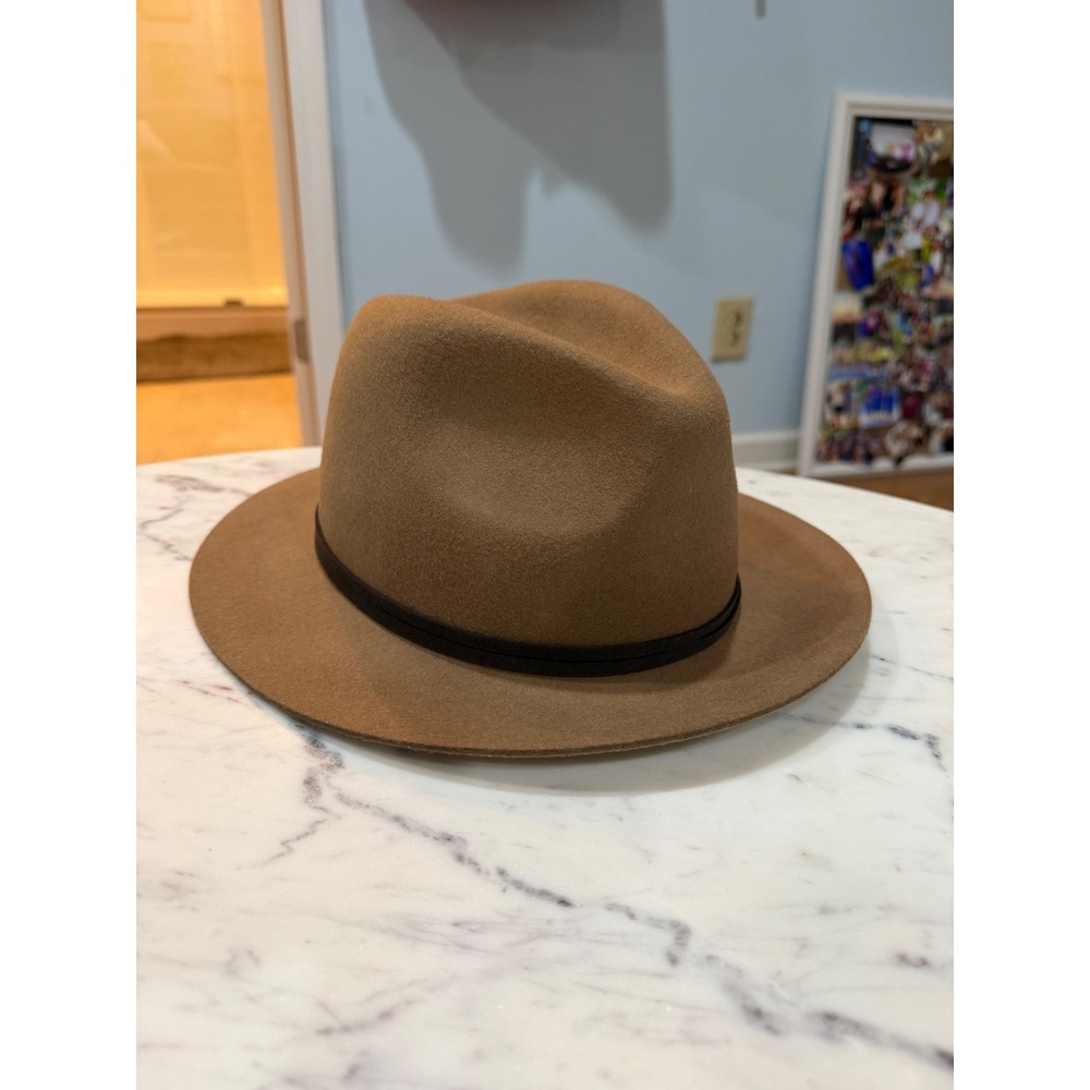 Kooringal Australia Wool Felt Fedora Hat Camel Tan UPF 50+ Concho Band